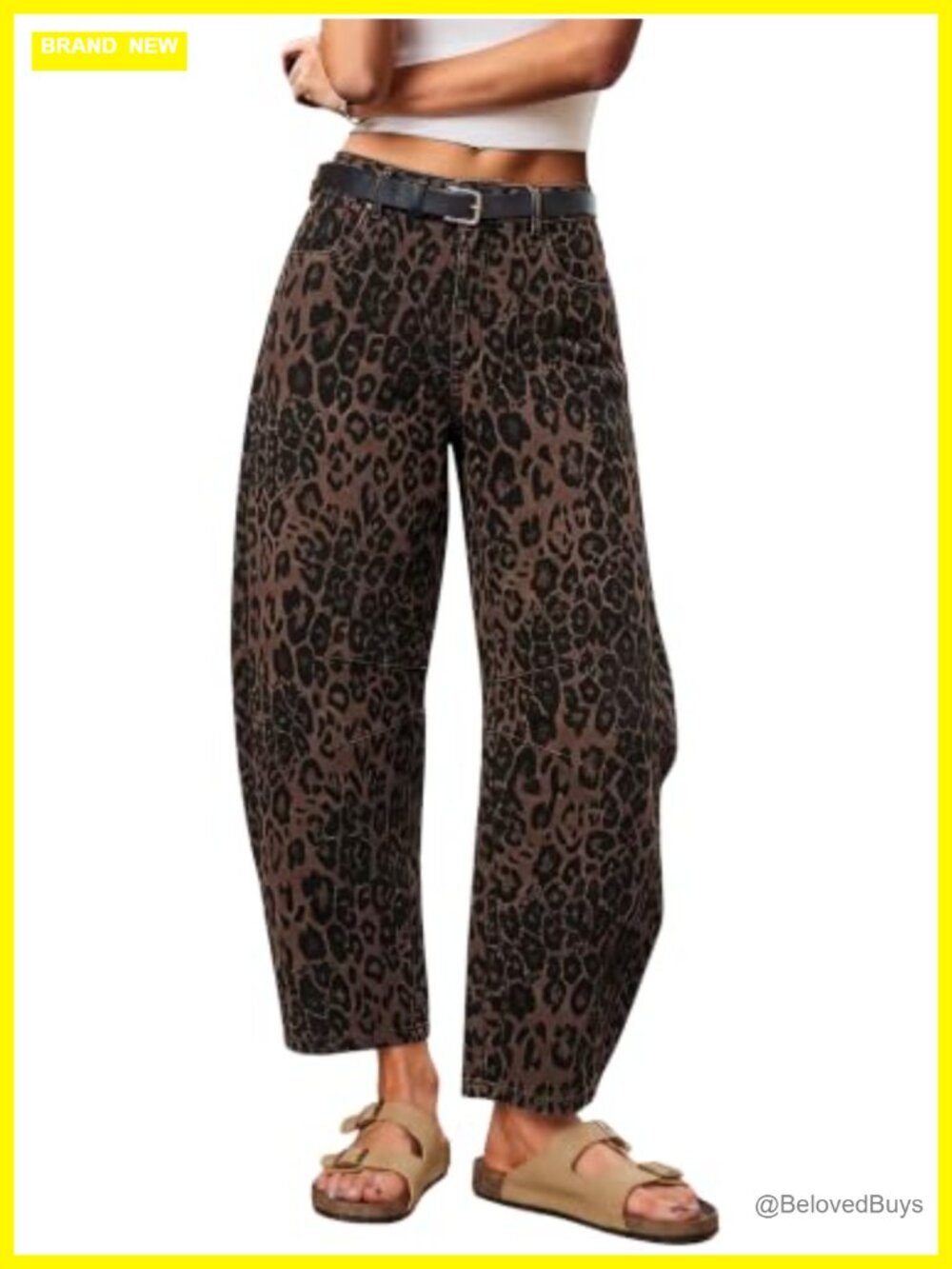 Sipaya Barrel Jeans Mid Rise Baggy Cropped Ankle Pants